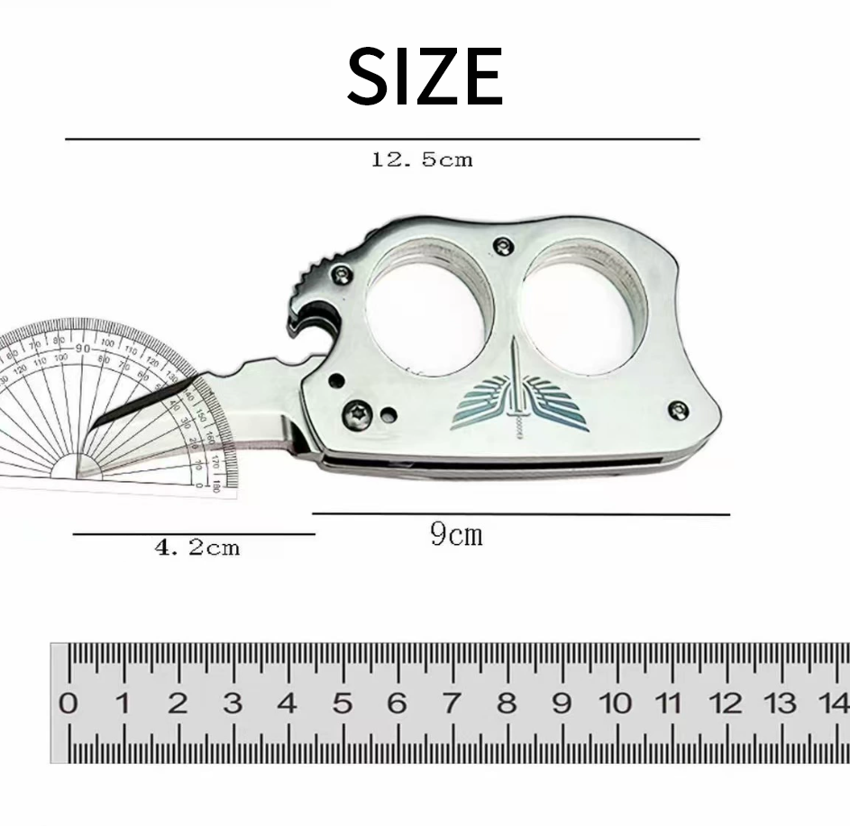 Multifunctional Stainless Steel Folding Knife l EDC Craft Tool